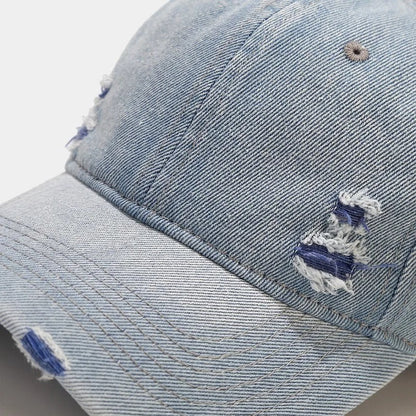 Aura - Vintage Washed Denim Cap – Unisex Street Style Snapback