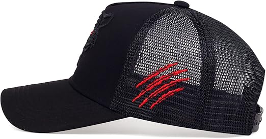 Embroidered Tiger Mesh Snapback Trucker Cap